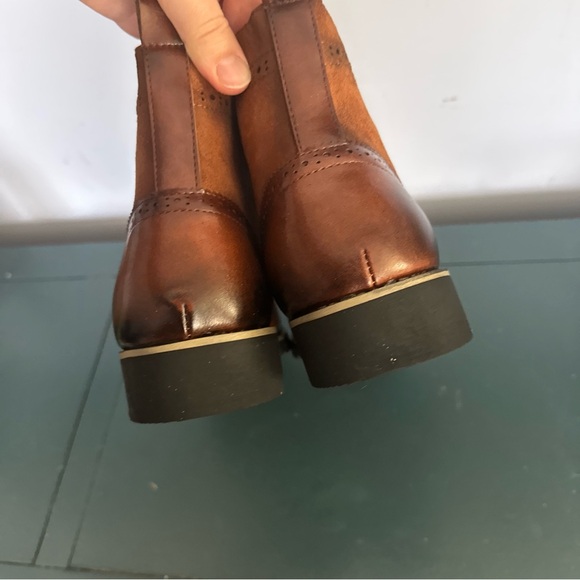 Brown Leather Brogue Boots main image 9